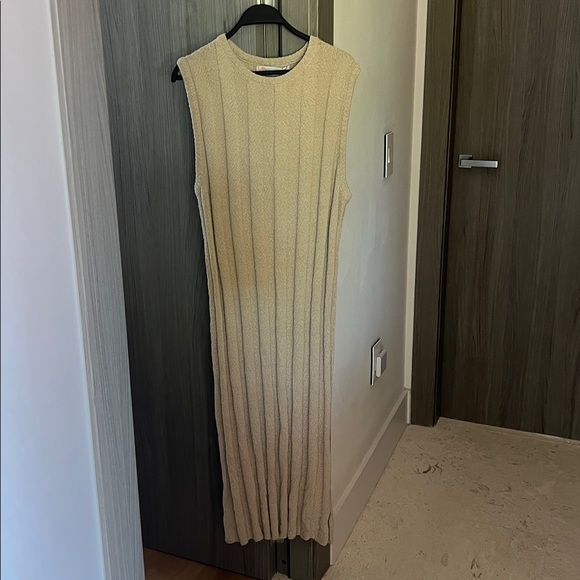 NEW! FREE PEOPLE FP BEACH wide knit dress oatmeal XS - Picture 3 of 11